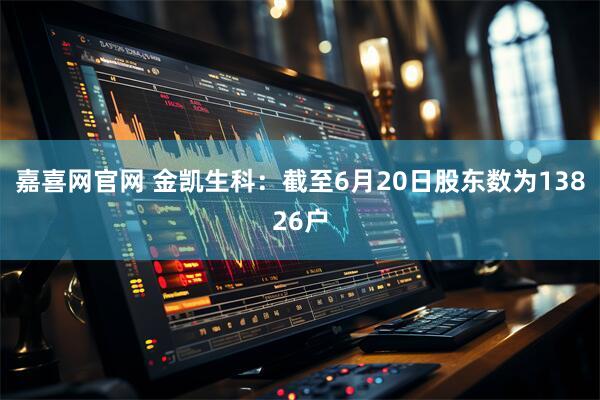 嘉喜网官网 金凯生科：截至6月20日股东数为13826户