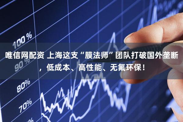唯信网配资 上海这支“膜法师”团队打破国外垄断，低成本、高性能、无氟环保！
